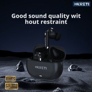 HKRETI H6 TWS bluetooth headset brand quality mini wireless earbuds sports gaming bluetooth headset with microphone support call video IOS Android universal. Original 100%