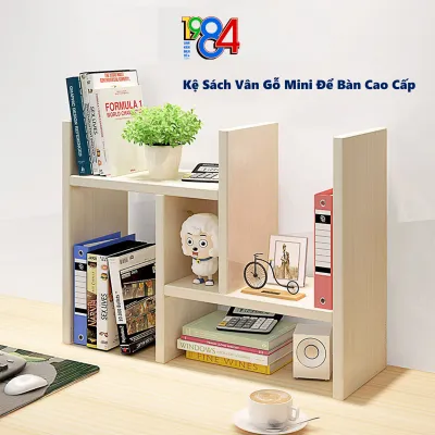 Kệ sách gỗ mini LOẠI XỊN để bàn đa năng loại cao cấp decor bàn làm việc bàn học