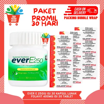 PAKET PROMIL EVER E 30 KAPSUL & FOLAVIT 3 STRIP 30 TABLET / PROMIL