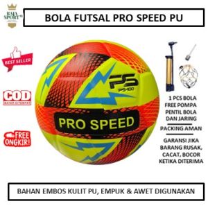 FOOTBALL PRO SPEED KULIT PU EMBOS BOLA FUTSAL SIZE 4 EMPUK