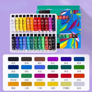 Mont Marte 12/18/24 Color Gouache Paint Set High Quality Artist Painting Professional Washable Watercolor 6/12ML Student Exam Art Supplies