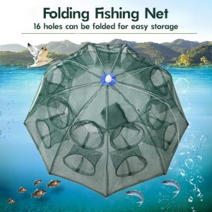 6/8/12/16 Strengthened Nylon Shrimp Cage & Automatic Fishing Net