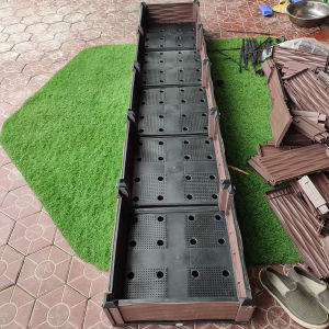 CHẬU GHÉP THÔNG MINH 200x50x23cm: 2 màu Chuyên dụng trồng rau hoa và cây cảnh đô thị sang trọng hiệu quả bền từ 8-10 năm.