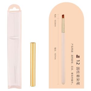 Japanese-style white gold rod nail pen set 12 painted pens pull-line phototherapy painting flower nail art日式美甲笔彩绘绘画拉线功能笔