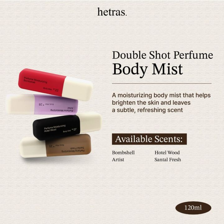 Hetras Double Shot Perfume Body Mist 120ML | Lazada Singapore
