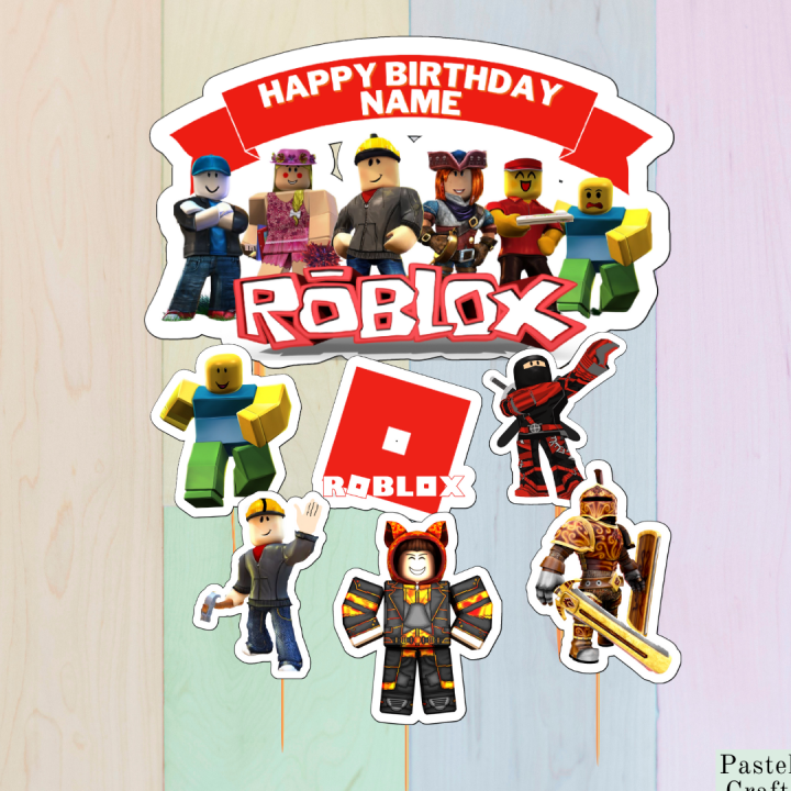 Roblox Boy Customized Cake Topper for Birthday Party / Events ...