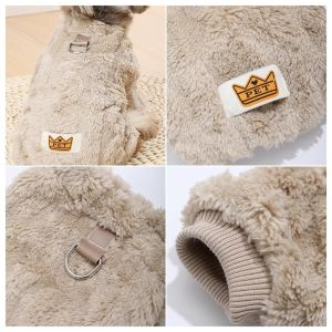 BUENOO Winter Dog Warm Clothes Windproof Fleece Dog Hiking Jacket Fashion Thickened Pet Clothes for Small Medium Dog