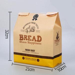 Perwarm 50 cái máy nướng bánh mì túi kraft bao bì thực phẩm túi giấy bánh mì ổ bánh mì Túi Giấy túi đựng snack với cửa sổ trước
