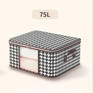 VIVOLILV 【Fast Delivery Shipping】Foldable Clothing Storage Box Durable Visible Quilt Storage Bag Large Capacity Organizer Pouch for Household Wardrobe