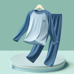 Modal childrens pajamas boys home wear set baby air conditioning clothing teenagers autumn tops and pants girls underwear