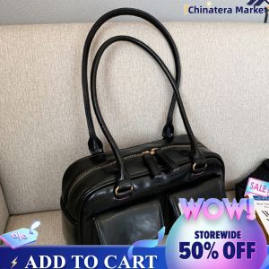 Womens Leather Cross Body Bag with Double Compartments Elegant Shoulder Bag for Casual and Formal Outfits in Brown