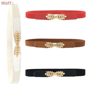 🚚【Local Express Delivery】🚚 1PC Versatile Dress Apparel DIY Accessories Fashion Women PU Black White Waist Band Thin Elastic Waist Belt