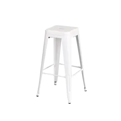 เก้าอี้เหล็ก เก้าอี้ร้านอาหาร เก้าอี้ลอฟท์ Loft สตูล Stool metal chair แข็งแรง มีพนักพิง BC-03
