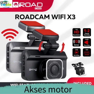 bahagian auto ◈WIFI VERSION ROADCAM WIFI X3 Budget Dash Cam Dual Channel Recording 1080P Full HD♒