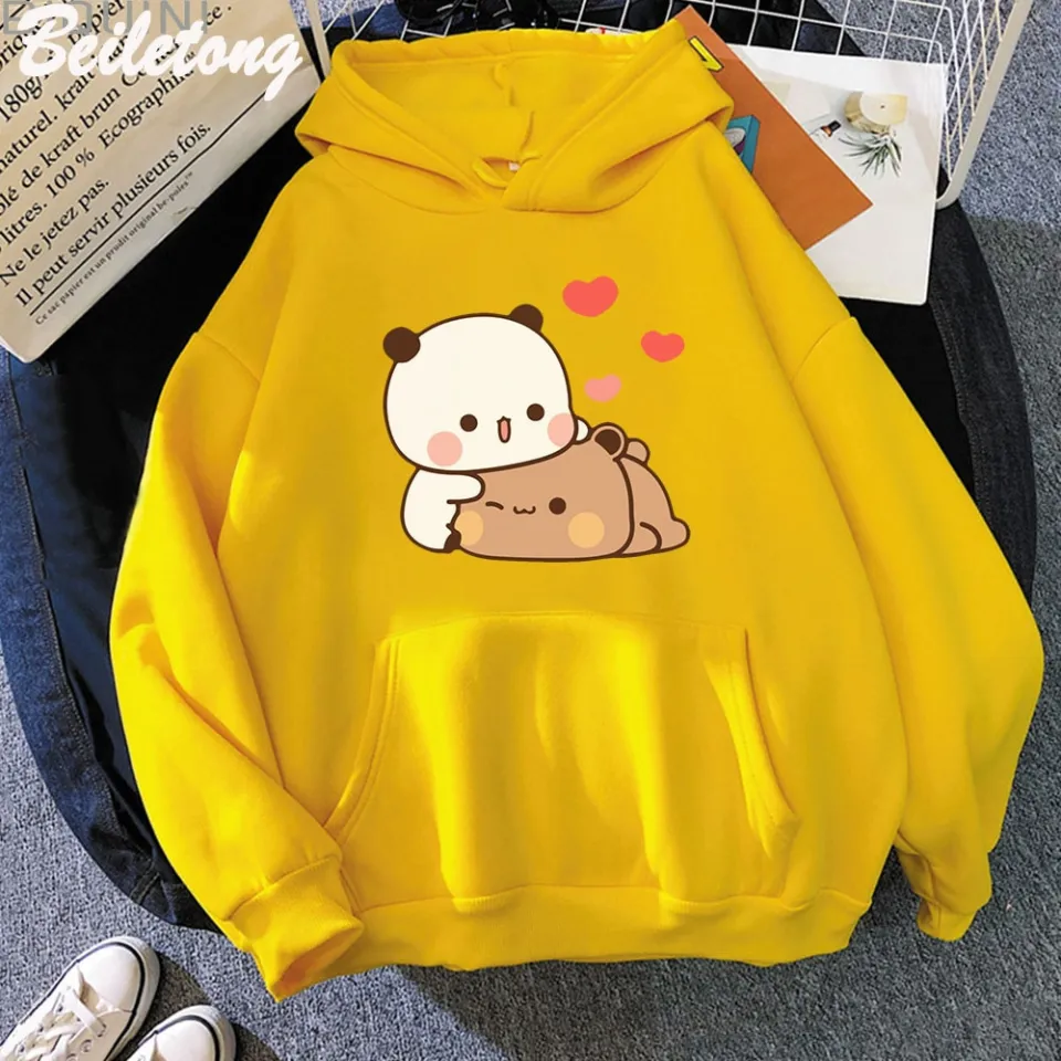 Cute Panda Bear Cartoon Hoodie Long Sleeve Bubu Dudu Korean Style