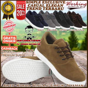 Sepatu Sneakers Kulit Pria WORKING SIDNEY Premium Sepatu Fashion Formal Sepatu Kets Sepatu Kasual Casual Awet Ringan Empuk Nyaman Olahraga Joging Sport Gym Kerja Pria Cowok Cowo Laki Laki Dewasa Kekinian Terbaru Murah Kekinian Import Korea 2022