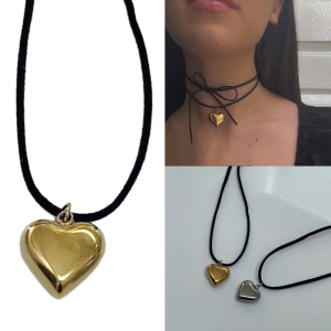 Xu hướng thời trang Niche cảm giác mặt trang sức chủ đề Tình Yêu Chuỗi vòng xương đòn tính khí đơn giản gió lạnh điều chỉnh dây sáp Vòng cổ