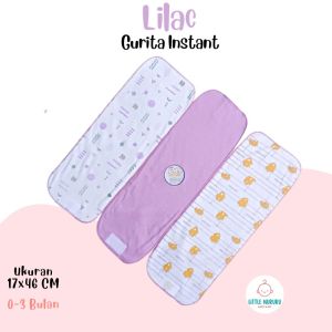 3 Pcs Gurita Perekat Instant Bayi 0-3 Bulan Serian Lilac Chiyoko