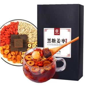 Brown sugar ginger jujube brown sugar ginger jujube tea independent small package black sugar water to send girlfriend wolfberry red dates longan ginger tea health 520g