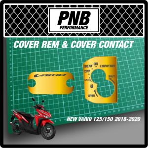 Emblem tutup minyak rem Cover tutup master rem dan kunci kontak Honda VARIO NEW 2018-2020 125 DAN 150
