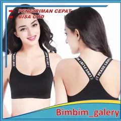 Rompi Jenis Bra Wanita Tombol Depan Nirkabel PAERLAN Lycra Desain A Chip  Pakaian Dalam Push Up