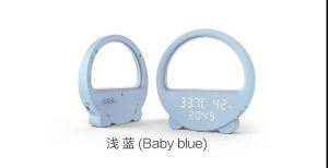 Multifunctional Night Light Temperature And Humidity Meter Desktop Clock Bedside LampVoice Wake-Up Remote Control