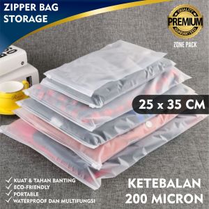 [25x35] 10 Pcs Zipper Storage Bag I Organizer Bag I Tempat Penyimpanan Ziplock Travel Serbaguna I TAS PEMISAH BARANG TRAVEL PLUS ZIPLOCK