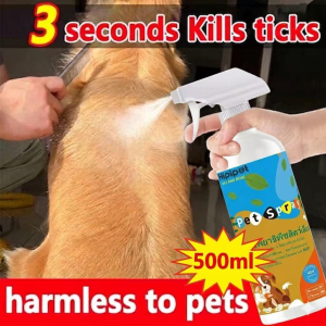 🥇 Japan imported 3s to kill ticks 🥇Tick and Flea Killer Spray 500ML. Universal for cats and dogs completely kill fleas lice ticks mites. Natural plant formula safe and non-irritating. Pet Insect Repellent Spray Tick and Flea Spray