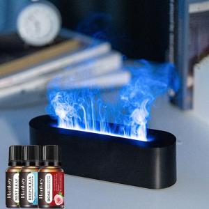 Simulation Flame Diffuser for Home Desktop Colorful Flame Humidifier with Essential Oil