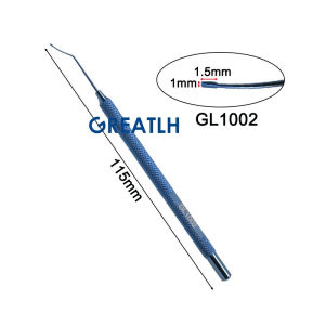 GREATLH Móc mắt hai đầu bằng hợp kim titan dụng cụ mắt