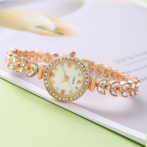 Jam Tangan Wanita Full Diamond Permata Mewah Bercahaya Asli Tahan Air Quartz Analog Quality Premium Original Dial Kecil New Model Terbaru Stainless Steel Titanium Tahan Karat Aksesoris Arloji Woman Watches Style Korea Cewek Dewasa Kekinian -JW14