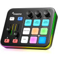 MAONO G1 NEO Gaming Audio Mixer,Custom Sound Effects RGB Streaming with XLR Microphone Audio Interface,for Game Voice,Podcast. 