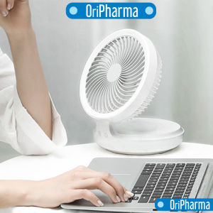 USB Fan (6inch) Rechargeable Desktop Fan Portable Fan with Cable for Office Home Camping Outdoor