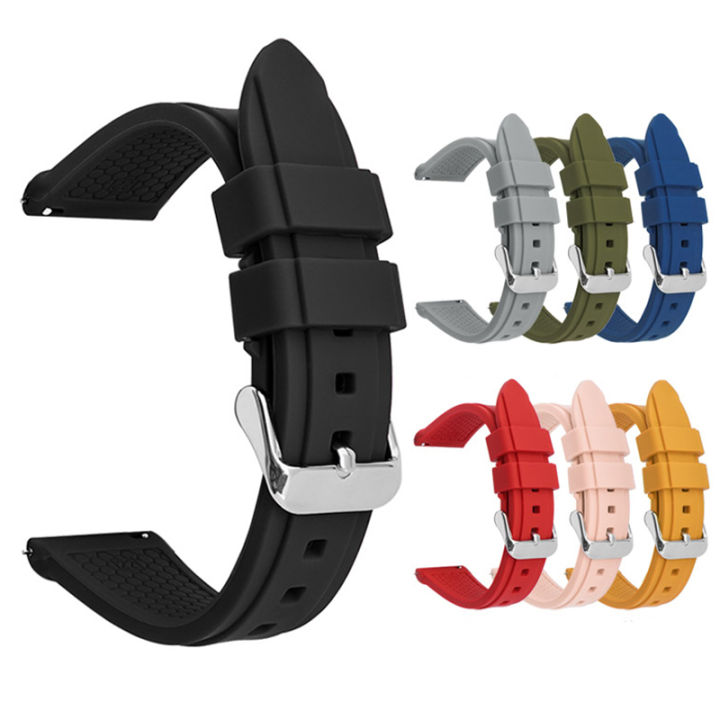 Sport Silicone Strap 20mm 22mm 24mm 26mm Men Women Quick Release Waterproof Wrist Band Bracelet 4766