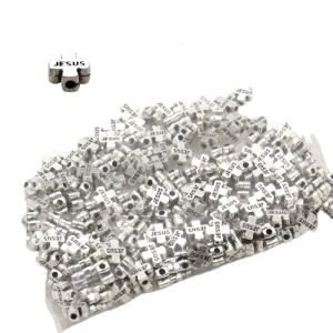 100 Pcs Antique Tiny Cross Spacer Beads Metal Crucifix Cross Holy Charm Beads for DIY Bracelets Necklace Making
