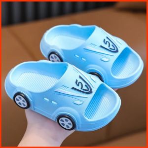 Slippers For kids Boys LED Light Sandal Shoes Luminous Beach Baby Slippers Sandals Nonslip Size24-35 Girls Cute Cartoon Car Kids Shoes