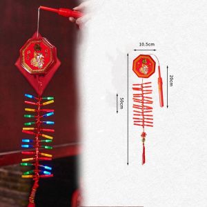 新年灯笼2024 cny lantern 2024 cny decoration 2024 cny decoration 2024 新年装饰挂件2024 龙年 XYAX(XUNJIE) 30LED Chinese Electronic Firecracker 1.2M Plastic Simulated Firecracker Creative with Sound Firecracker String Door