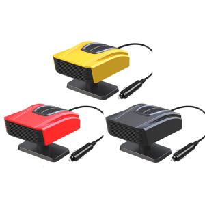 12V/24V Heating Cooling Fan Windshield Defogger 2 Gear Adjustable Heating Dryer Heater Adhesive Car Demister Defroster