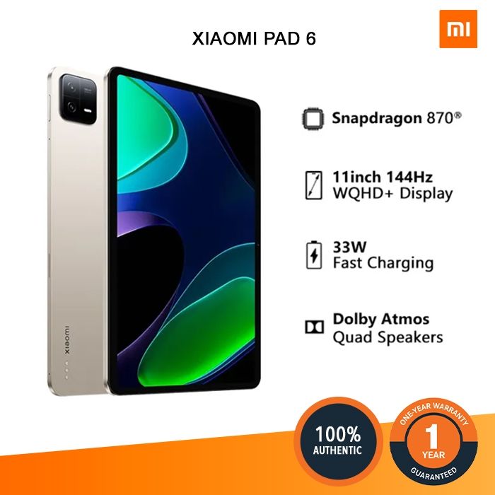 Xiaomi Pad 6 8GB + 256GB Global Version Blue Gold Gray Color Xiaomi Pad 6 8GB + 256GB Global Version Blue Gold Gray Color