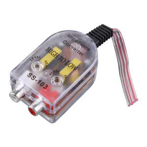 Durable Adjustable Line Control Output Impedance Converter Wire High to Low Level RCA Adapter Amplifier Amplifier