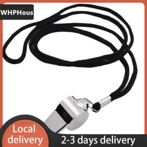 [COD] WHPHous Ship within 24 hours Referee Whistle Metal Whistle Stainless Steel Whistle Whistle Equipment With Hanging Rope