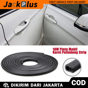 (Dikirim Dari Jakarta) Universal 10M Pintu Mobil Karet Pelindung Strip - Dekorasi Pelindung Strip - Stiker Pintu Tepi Goresan Pelindung Strip - hitam merah putih