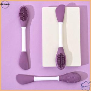 Follow Get More【Metonna】 Double Head Silicone Facial Mask Brush Facial Massage Cleaning Brushs DIY Mud Film Scraper Facial Care Tool Dropshiping