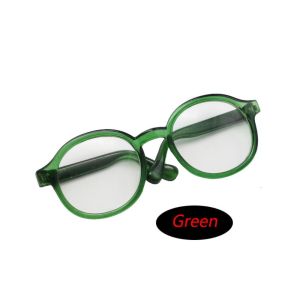 DENLUN Doll Accessory Transparent Plastic Glasses Plastic Transparent Doll Round Glasses Fashion Miniature Doll Mini Glasses Kids Gift