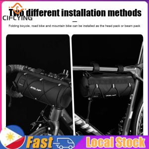 【Arrive In 1-3 Days】 Multi-pocket Bike Shoulder Bag with Reflective Straps Mesh Design for Cycling Enthusiasts