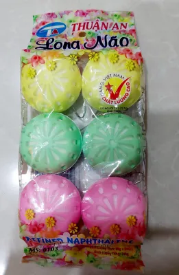 Long não/Băng phiến thơm thuận an túi treo (6 viên có hộp nhựa) 200g