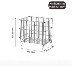 stainless Steel Basket / Storage Basket / Minimalist Organizer / Rust-proof Rack / Nordic Home Decor / Kitchen Bathroom Storage / Wire Basket / Clean