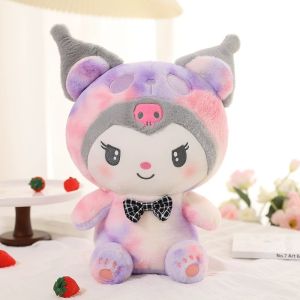 [Popular]35cm Sanrio Characters Kuromi Plush Doll Lolita Princess Dress Melody Cute Little Devil Ragdoll Plus