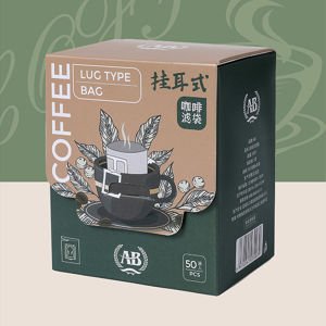 Tầm nhìn 50/100pcs dùng một lần phin cà phê giấy phin cà phê túi lọc treo tai phin cà phê treo xử lý cà phê Espresso phin cà phê S-Phù hợp với kích cỡ cốc khác nhau