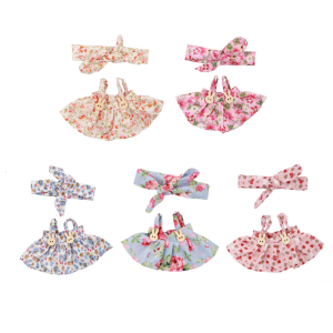 Thời trang quần áo búp bê cho 17cm con số búp bê với dây nơ buộc tóc và Váy thích hợp cho người lớn búp bê trẻ em hiển thị